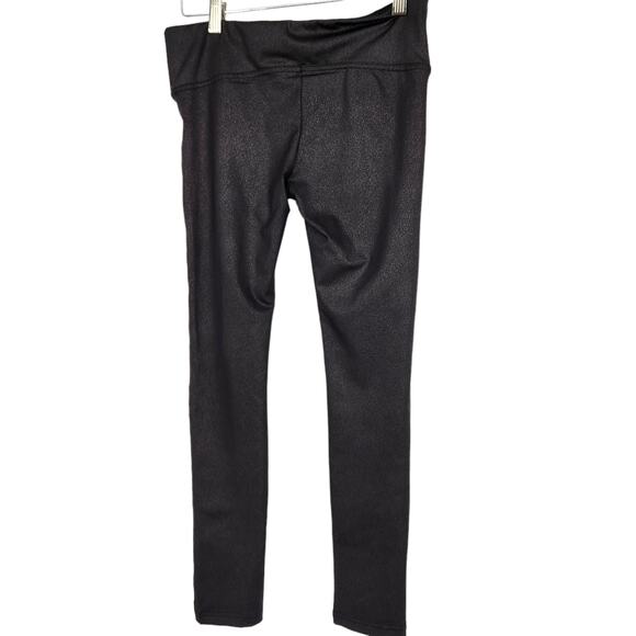 Heyson Black Textured Faux Leather Leggings Medium - Picture 5 of 5